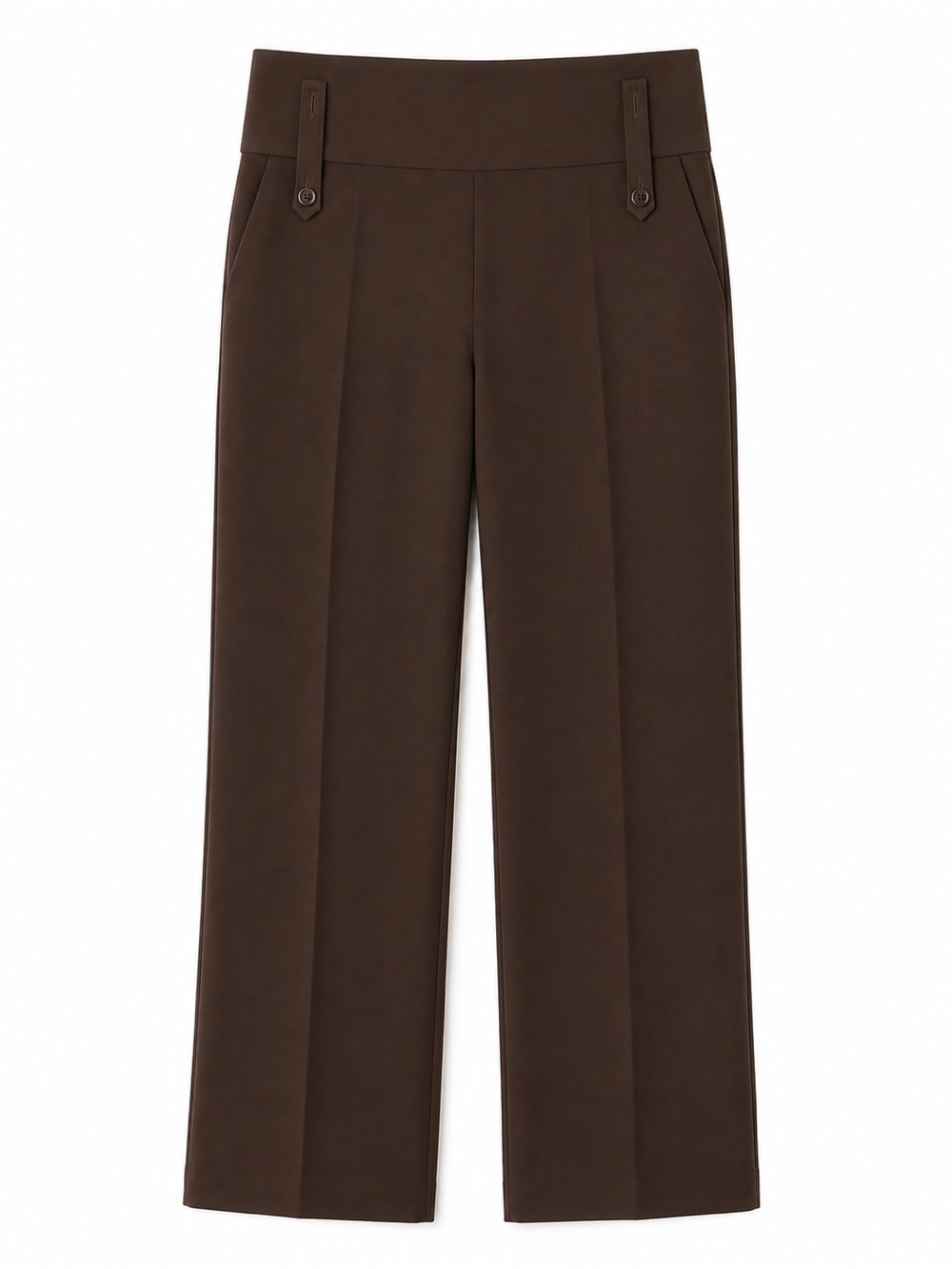 Zara High Waisted Tailored Trousers in Chocolate Brown Size 8 - Picture 2 of 2